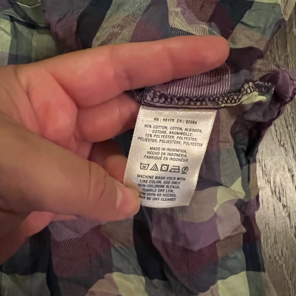 Anthropologie Holding Horses Madras Plaid Trapeze Top - Picture 7 of 7